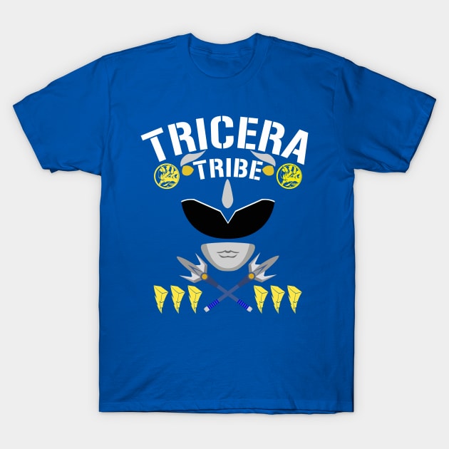 Blue Ranger Tricera Tribe T-Shirt by projectwilson